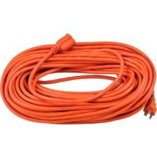 Global Equipment 100 Ft. Outdoor Extension Cord, 16/3 Ga, 10A, Orange FL-101-16AWG-100FT